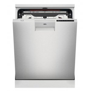 Lavavajillas AEG FFB75717PM, 60 cm, 14 servicios, clase B, 9 programas, 3ª bandeja, 44dB, Motor Inverter, inox
